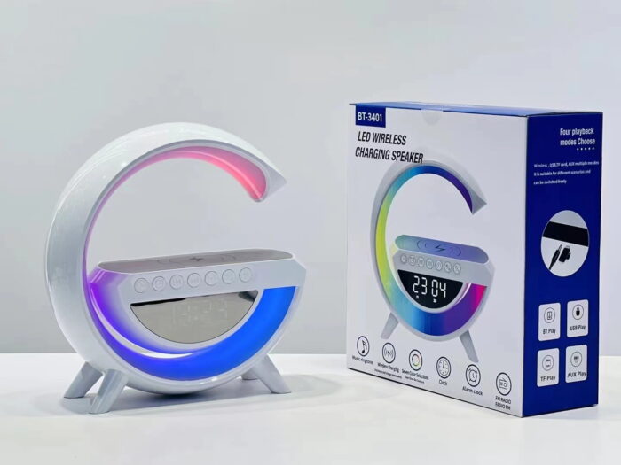 New Design LED Wireless Charging Alarm Clock Setting Bluetooth 5.3 Speaker Sound Subwoofer for iOS / Android Phone ,TF card, AUX - Image 3